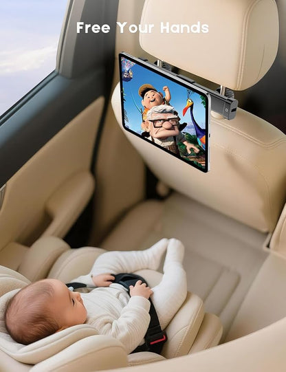 OHLPRO 2-Pack Magnetic Headrest Tablet Holder for Car Back Seat iPad Mount Compatible with Magsafe Phones Tablet iPad Pro Air Mini Galaxy Tab and Devices for Kids, Road Trip Essentials
