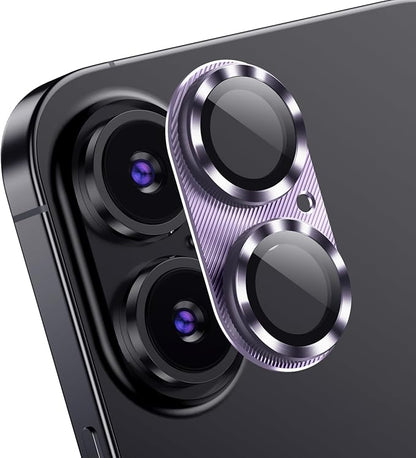 AFARER 2Pack Camera Lens Protector for iPhone 17/iPhone16/16Plus, 9H Aerospace Tempered Glass Anti-Scratch,Strong Powerful Protection,Does not Affect Night Shots,Purple