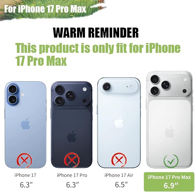 Battery Case for iPhone 17 Pro Max, 6000mAh Rechargeable Extended Battery Charging/Charger Case, Add 100% Extra Juice (6.9 Inches) Black
