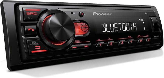 Pioneer MVH-S230BT 1-Din Digital Media Receiver – Bluetooth, USB, 50W x 4 Output, AM/FM Radio, iPhone/Android Compatible, Front/SW (Mono) Selectable RCA Output