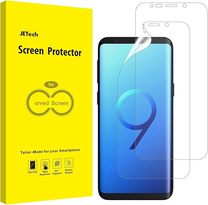 JETech Screen Protector for Samsung Galaxy S9, 2-Pack | Self-Healing TPU Film, HD Clear, Anti-Scratch Protection, Bubble-Free Installation