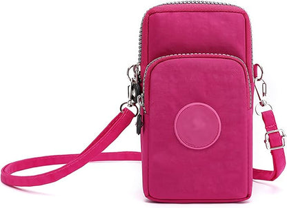ZGMYC 3-Layers Cellphone Pouch Wristlet Purse Waterproof Sports Armband Shoulder Bag Wallet