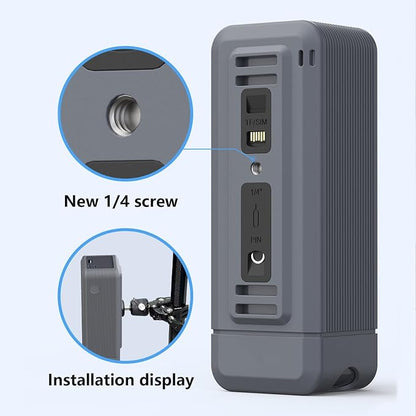 Silicone Case for 27, 650mAh 250W Power Supply Adapter Case Storage Holder with Tripod Hole and Card Slots with Handle Shockproof Silicone Skin Grey