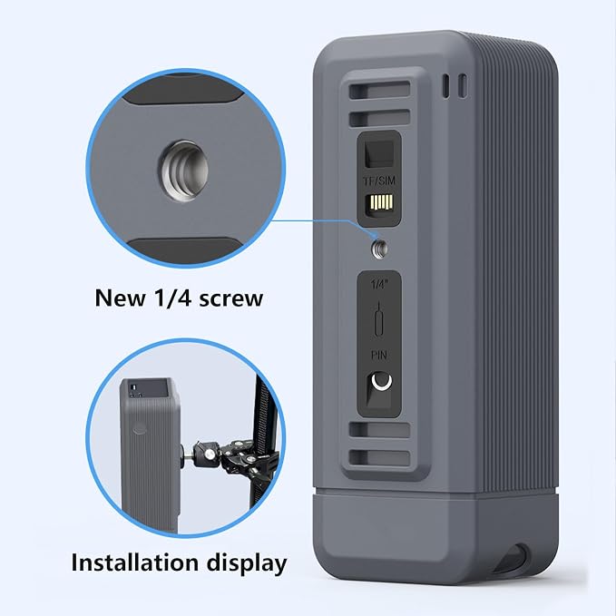 Silicone Case for 27, 650mAh 250W Power Supply Adapter Case Storage Holder with Tripod Hole and Card Slots with Handle Shockproof Silicone Skin Black