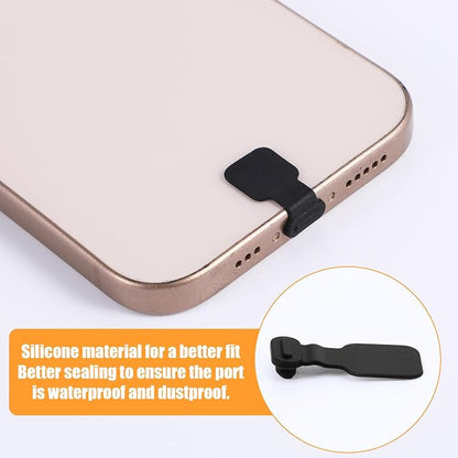 TIESOME 10PCS USB C Dust Plugs, Silicone Anti Loss Port Covers with Removable Adhesive Compatible with Laptops and All Type C Devices