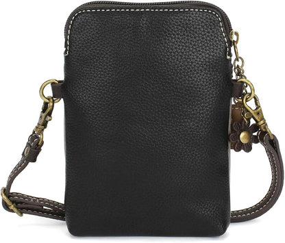 CHALA Dog Collection Cell Phone Crossbody Purse-Women PU Leather/Canvas Multicolor Handbag with Adjustable Strap