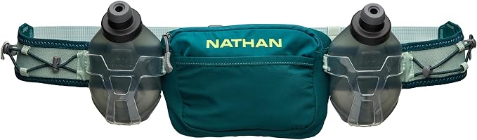 Nathan Running Belt Hydration with Flasks, Storage Pockets, Trail Mix Plus, Running Water Bottle Belt, Insulated, Walking, Hiking