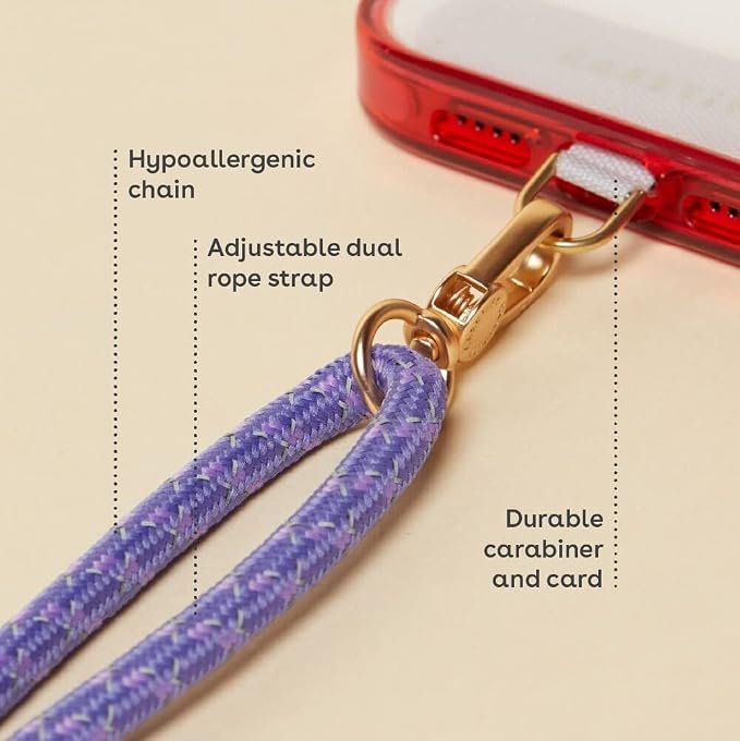 CASETiFY 6mm Rope Cross Body Strap with Card - Kiwi