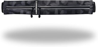 Running Belt - Dual Pocket Running Fanny Pack for Training, Jogging, and Walking, Waterproof, Lightweight, Expandable, Waist Bag, Run Belt, Gels Money Card Phone Holder (Black Camo)