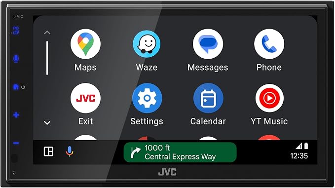 JVC KW-M695BW 6.8" Capacitive Touchscreen Car Stereo – Wireless Apple CarPlay & Android Auto, Bluetooth, iDatalink Maestro, SiriusXM Ready