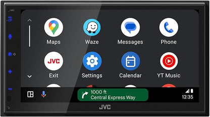 JVC KW-M695BW 6.8" Capacitive Touchscreen Car Stereo – Wireless Apple CarPlay & Android Auto, Bluetooth, iDatalink Maestro, SiriusXM Ready