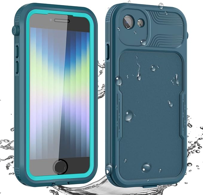 AICase iPhone SE 2020/2022/iPhone 7/8 Waterproof Case, 4.7" 360 Dustproof and Shockproof, IP68 Full Body Protection Fully Sealed Underwater Protective Cove for iPhone 7/8/SE 2020/SE 2022 Green