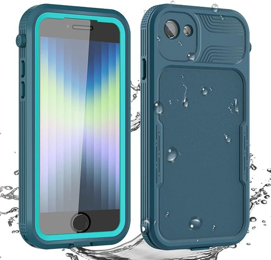 AICase iPhone SE 2020/2022/iPhone 7/8 Waterproof Case, 4.7" 360 Dustproof and Shockproof, IP68 Full Body Protection Fully Sealed Underwater Protective Cove for iPhone 7/8/SE 2020/SE 2022 Green