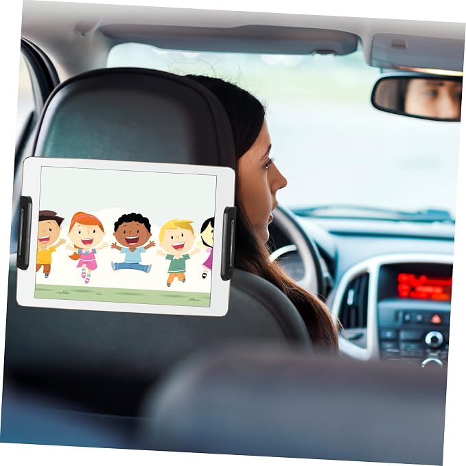 Angoily Adjustable Tablet Holder Phone Mount for Backseat Compatible with Tablets and Phones Rotation Easy Install for Travel