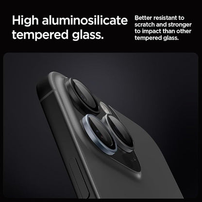 Spigen Camera Lens Screen Protector [GlasTR EZ Fit Optik Pro] Designed for iPhone 17 Pro Max | iPhone 17 Pro | iPhone 16 Pro Max | 16 Pro | iPhone 15 Pro Max | 15 Pro - ZeroOne Edition [2 Pack]