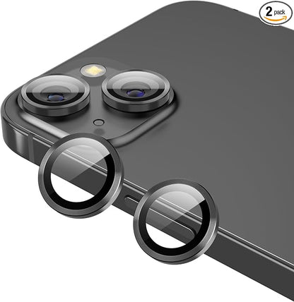 Camera Lens Protector for iPhone 15 Plus 6.7" ＆ iPhone 15 6.1"[Picture Perfect], Tempered Glass, 98% Transmittance, 10 Time Anti-Broken, Easy to Install, Case Friendly - Black