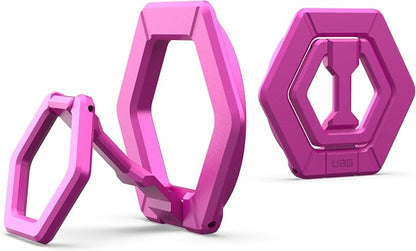 URBAN ARMOR GEAR UAG Magnetic Phone Ring Stand Compatible with MagSafe Magnet, Removable Metal Finger Ring Grip & 360 Rotation Adjustable Kickstand for iPhone 17, Galaxy S26, Orchid Pink