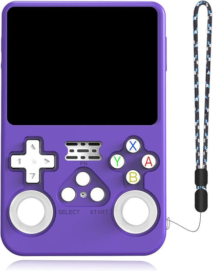 Silicone Protective Case for Anbernic R36S Game Console, Full-Body Protective Cover with Precise Cutout, Shockproof Dustproof Protector Sleeve & Scratch-Resistant Sleeve (Purple)