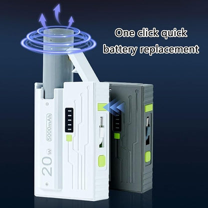 12700 Battery Charging Adapters Case Detachable NonWelding Design Portable Powerbanks Housing Shell Multiple Protections Type C Replaceable Battery Powerbank Case
