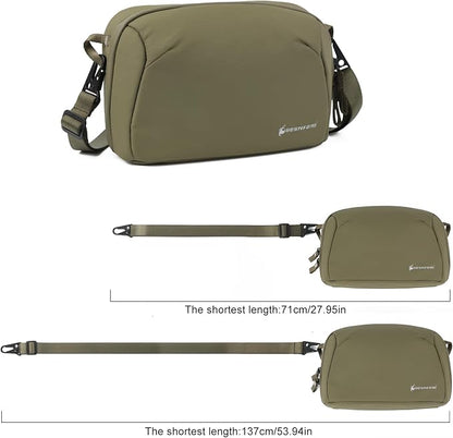 Besnfoto Electronic Organizer Travel Accessory Tech Pouch Waterproof Carrying Case for Accessories Charger, Adapter, Cables, Power Bank with Removalbe Shoulder Strap