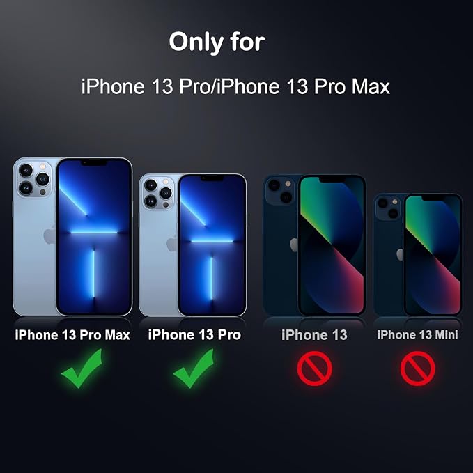 AFARER Lens Protector for iPhone 13Pro/13 Pro Max, [Alignment Kit&1:1 Invisible Perfect Fit] [Individual Bling] [Not Easy to Break][Strong Adsorption][Case-Friendly] Metal Tempered Glass Rear Camera Screen Cover