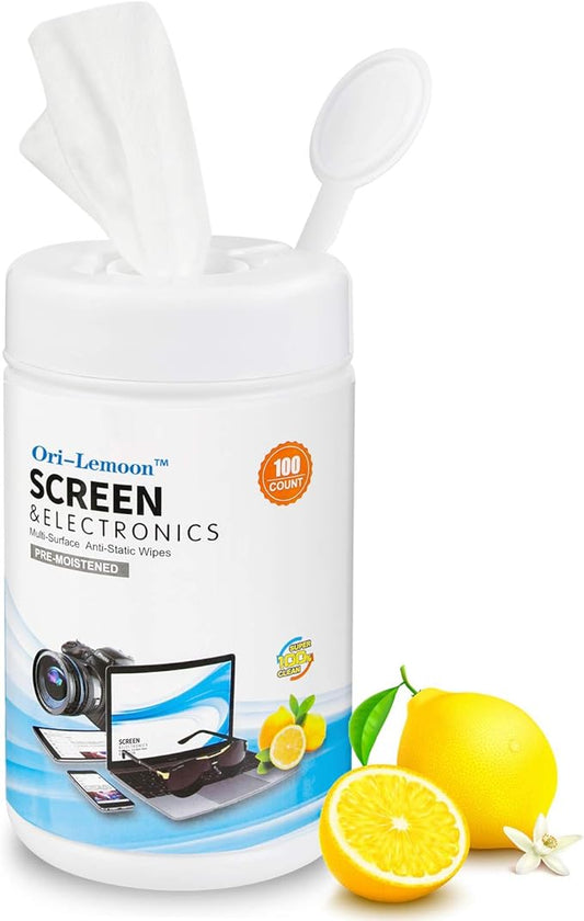 Monitor Wipes, Pre-Moistened Computer Screen Wipes for Electronics, Computer Monitor Cleaning Wipes for Eyeglasses, Tablets, Camera Lenses, Laptop, Screen Cleaner Wipes for Phones, TV, LCD