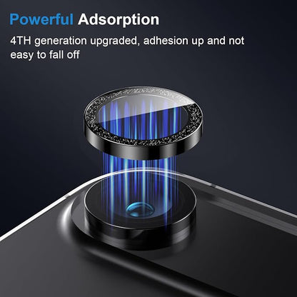 AFARER Lens Protector for iPhone 17Air–Individual Metal 9H Tempered Glass Rear Camera Screen Cover,[Strong Adsorption] [Not Easy to Break][Does not Affect Night Shots] Case Friendly (Glitter Colorful)