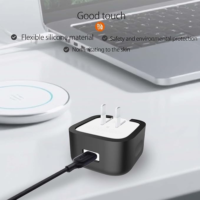 Case for Apple 40W Dynamic Power Adapter,NOUKAJU Silicone Protective Cover,Drop-Proof,Scratch-Proof,Shock-Proof,Protective Case for Apple 40W Charger(Black)