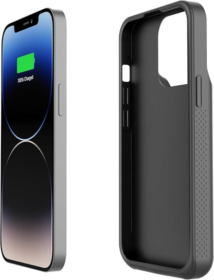 Alpatronix iPhone 15 Pro Max and 15 Plus Battery Case, Strong Slim Portable Protective Extended 15W Fast Charger Case and Power Bank. iPhone 15 Pro Max&15 Plus Rechargeable Charging Case Black