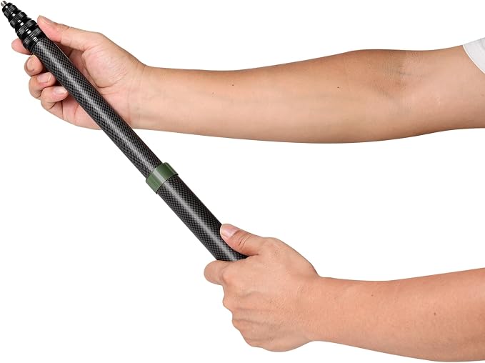 118"/3m, 9.8ft Extended Super Long Invisible Carbon Fiber Selfie Stick for Insta360 X5 X4 X3 ONE X2, R, X, GO 3S 3 2 Action 360 Camera Accessories (17 to 118") (Green)
