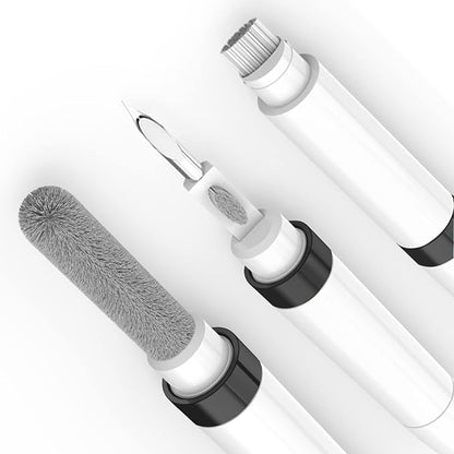 Dual-Brush Earbud Cleaning Pen | 4-in-1 Pro Kit for Precision & Durability, Tool Compatible with Airpods, Galaxy Buds, All Wireless Headsets -Black