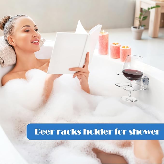 2PACK Beer Racks Holder for Shower, Drink Racks Holder, Shower Drink Holder，Portable Cupholder Caddy for Beer, Extra Sturdy