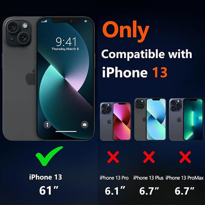 Diverbox for iPhone 13 Phone Case,iPhone 13 Magnetic Case [with Screen Protector & Camera Lens Protector ] Heavy Duty Phone Case for iPhone 13 (Magnetic Blue)
