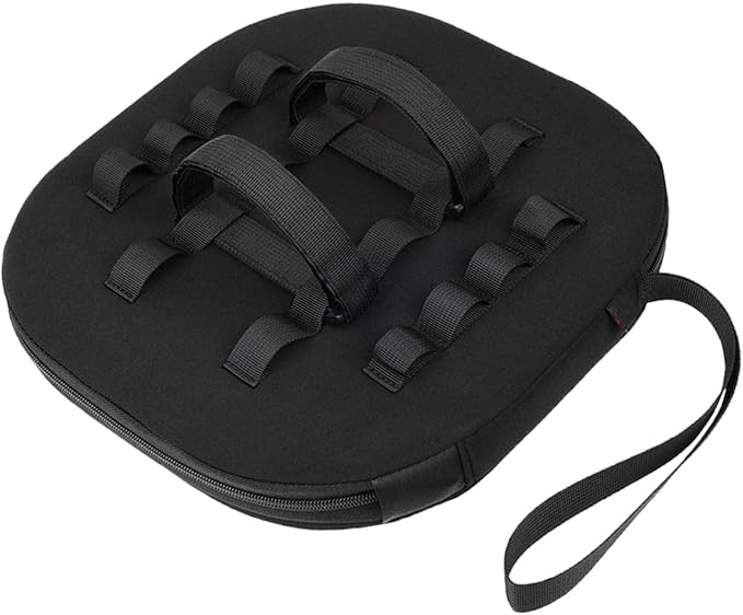 Pool Speaker Float with Straps Cup Holder Serving Tray Accessories Rafts Waterproof Phone Holder for Summer Bathtub Beach Garden, Black 19x19x4.5cm