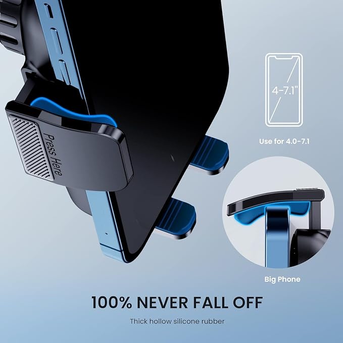TICILFO Dash Car Phone Holder Mount - [Ultra-Strong Suction Cup] 360° Rotatable Car Phone Holder, Quick Release & Adjustable, Cell Phone Mount for Dashboard Windshield, Compatible with iPhone Android