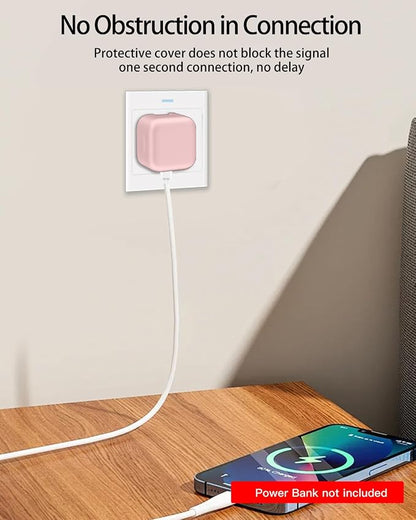 Silicone Case for Apple 40W Dynamic Power Adapter,Soft Silicone Protective Cover for Dynamic Power Adapter,Shockproof,Fall-Resistant,Pink