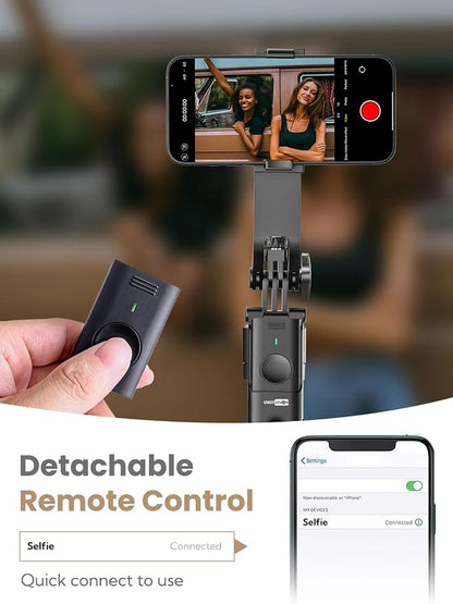 USKEYVISION Auto Face Tracking Tripod for iPhone 360°Rotation,Selfie Stick for Android w/Remote&Ground Spike,68” Phone Tripod Stand that Follows Your Movement for Video Recording,Vlogging(R01)