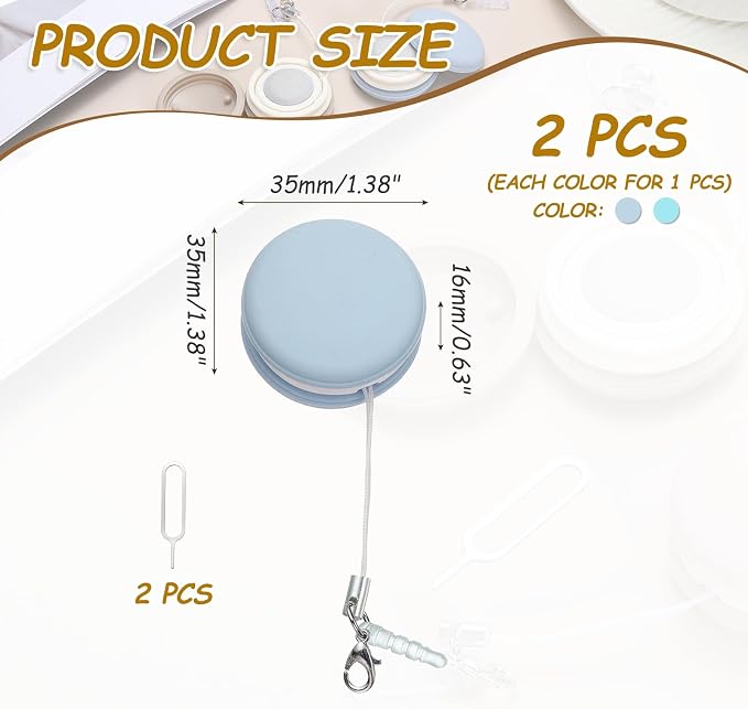 MECCANIXITY 2Pcs Screen Cleaners Blue Green Phone Screen Cleaning Wipes, Fingerprint Proof Cleaning Ball for Mobile Phones, Computers, Tablet Touchscreens, Car Screens