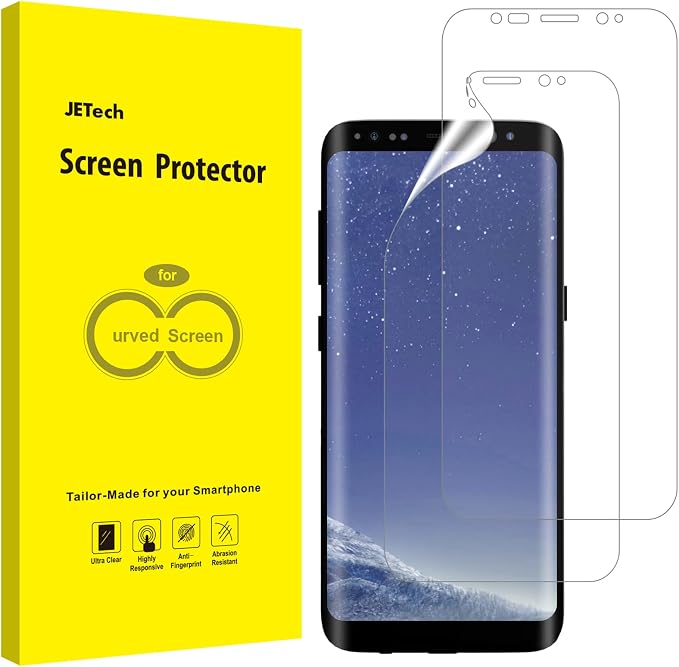 JETech Screen Protector for Samsung Galaxy S8, 2-Pack | Self-Healing TPU Film, HD Clear, Anti-Scratch Protection, Bubble-Free Installation