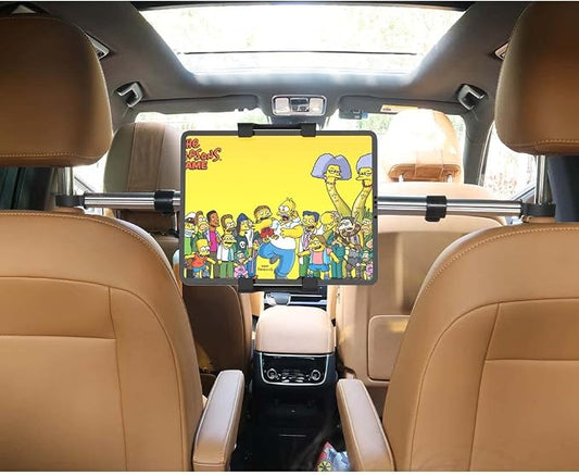 woleyi Car Tablet Mount, Headrest Tablet Holder for 4.7-13 in iPad Smartphone, Car Back Seat Between Tablets Stand for iPad Pro Air Mini, Samsung Tab, Fire HD, Long Road Trip Essentials for Kids