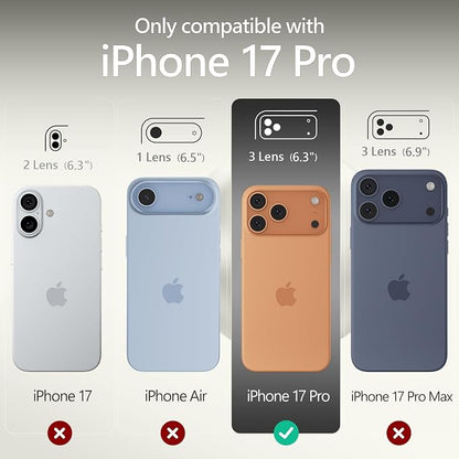 FireNova Magnetic for iPhone 17 Pro Case, Compatible with MagSafe, [Integrated Silicone Camera Control Button] [Camera Protection] Anti-Scratch Microfiber Lining Phone Case, 6.3", Stone