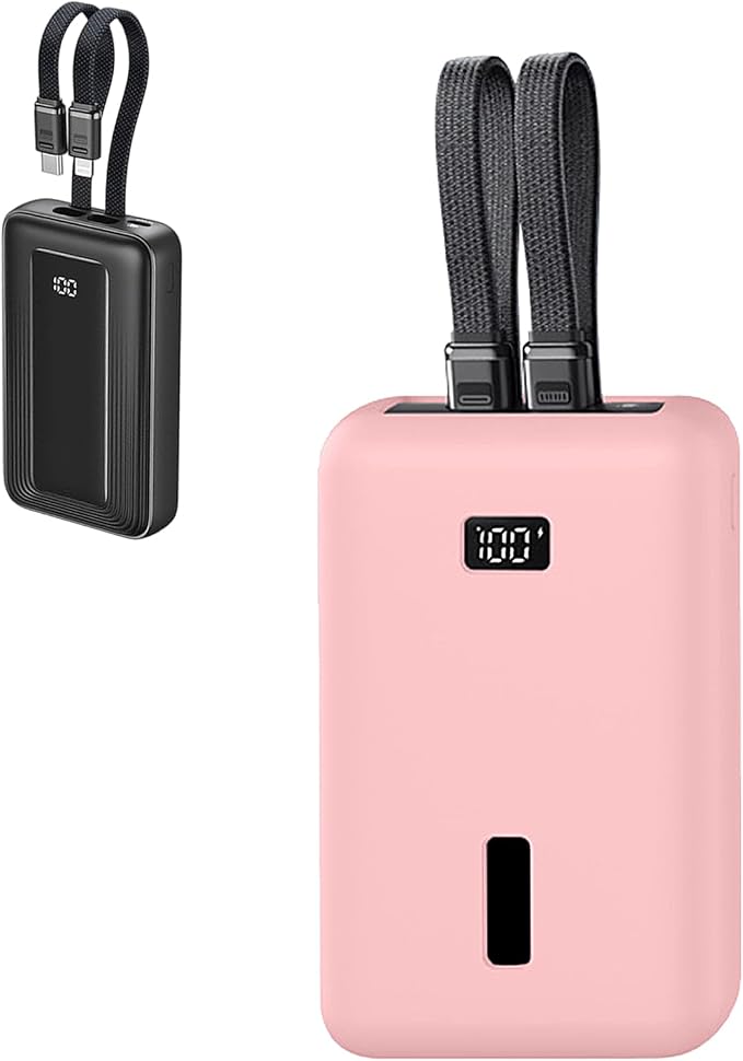 for Anker Zolo Power Bank 2025 Case,Silicone Protective Cover for Anker (20,000mAh 45W/30W) A1689/A1681,Shockproof Bumper with Charge-Through Design,Portable Travel Case,Pink