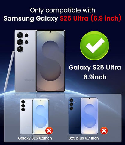 Magnetic for Samsung Galaxy S25 Ultra Case [Compatible with MagSafe][Built-in Camera Lens Protector] Slim Soft Silicone Bumper Shockproof Metallic Luster Phone Shell (Gray)