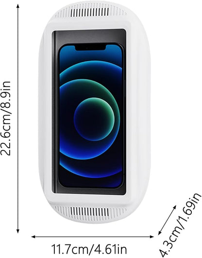 Shower Phone Holder,Water Proof with Speaker-Phone Holder Phone,360° Rotatable No Fog Screen Wall Mount,Universal 4-7 Inch Phones Bathroom Bathtub Kitchen,Secure 360°, No Hands Entertainment (2)