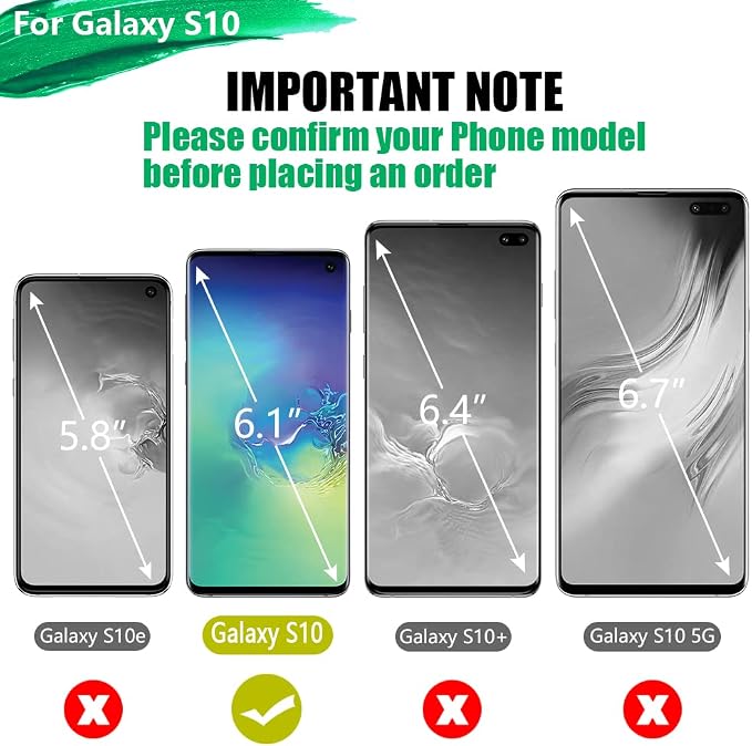 Battery Case for Samsung Galaxy S10, 6000mAh Rechargeable Extended Battery Charging Charger Case, Adds 150% Extra Juice, NOT for S10 5G (6.1 Inches) Black