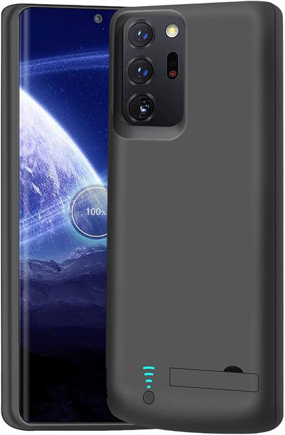 Battery Case for Samsung Galaxy Note 20 Ultra 5G, 6000mAh Rechargeable Extended Battery Charging Charger Case, Add 100% Extra Juice, Not Compatible with Galaxy S20 Ultra Black