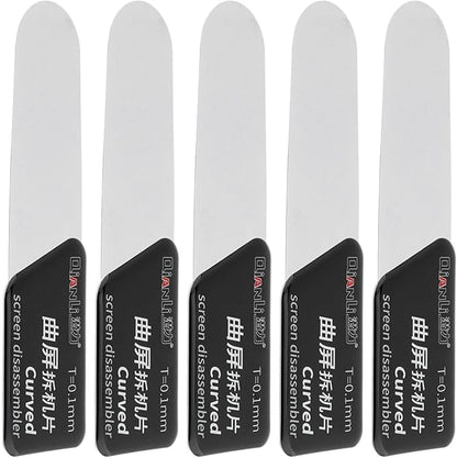 5Pcs Disassembler Pry Tools, Ultra-Thin Separate Screen Curved Spudger, Stainless Steel Mobile Phone Screen Pry Blade, Repair Opening Tool for Smartphone Curved-Screen LCD Casing(5pcs)