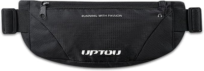 Fanny Pack for Men Women,waterproof Waist Bag Packs with Adjustable Strap, Slim Running Phone Holder Belt bag money belt for travel,Hiking,Workout,Running Gear Accessories（Black）