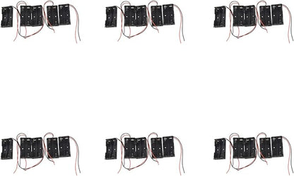 30 Pcs 2 x 1.5V AA Battery Holder Case Box Black W Wire Leads