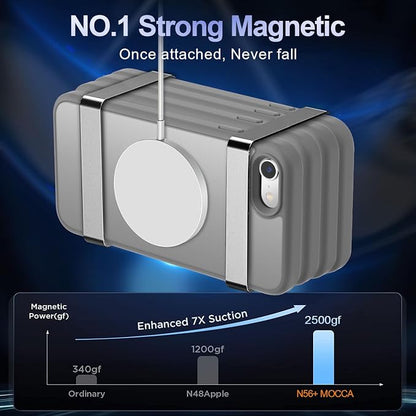MOCCA Strong Magnetic for iPhone SE Case 2022/iPhone SE 2020 Case/iPhone 7 Case/iPhone 8 Case [Compatible with Magsafe] Slim Thin Translucent Matte Protective Cover Phone Case 4.7'', Titanium Gray
